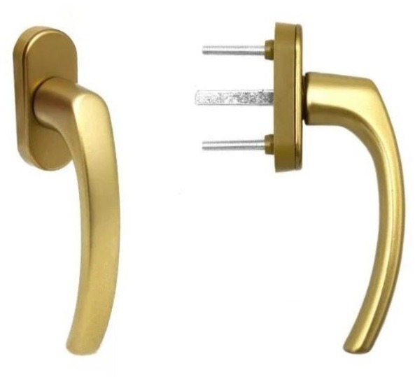 Blaugelb Okenní klička FGS 1758 45°, trn 43 mm, F4 starobronz