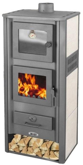 BLIST Ambasador LM R N s troubou, krémová, 11 kW, kouřovod 120 mm