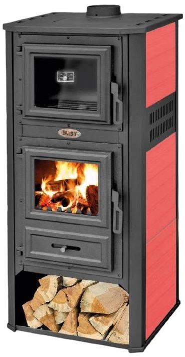 BLIST Ambasador R N s troubou, červená, 11 kW, kouřovod 120 mm