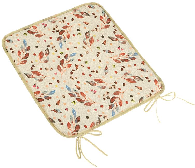 BELLATEX Sedák BERTA 34/607 hladký 40 × 40 cm, barevné lístečky