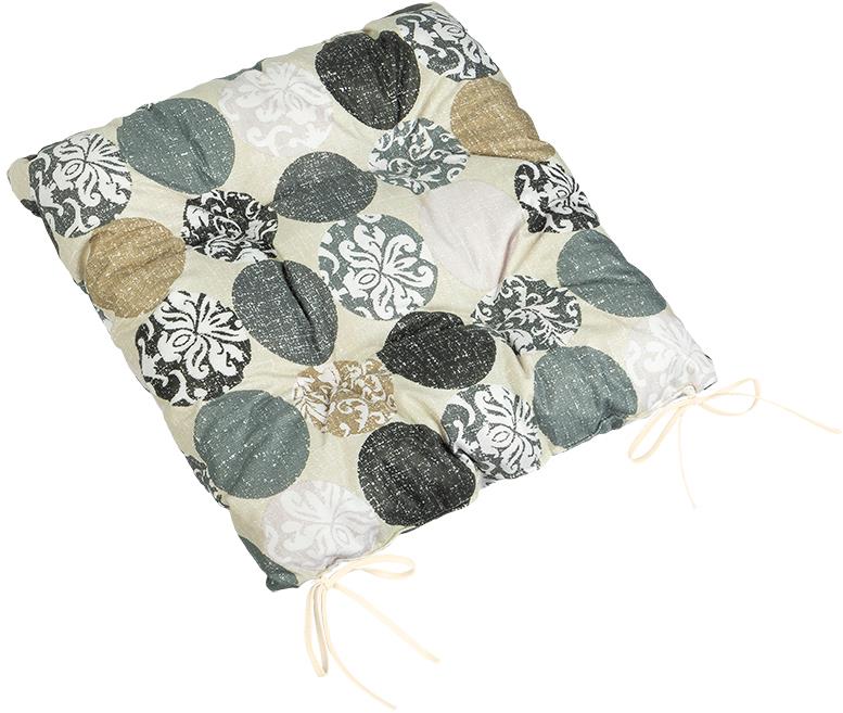 BELLATEX Sedák BERTA 41/605 prošívaný 40 × 40 cm, šedé koule