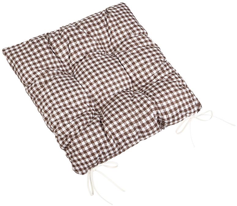 BELLATEX Sedák BERTA 41/608 prošívaný 40 × 40 cm, kostička hnědá