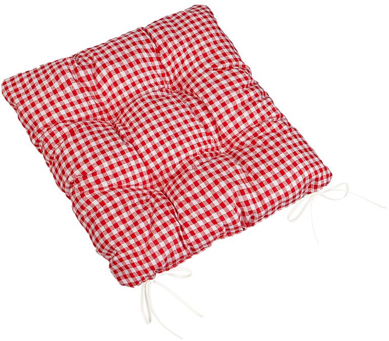 BELLATEX Sedák BERTA 41/609 prošívaný 40 × 40 cm, kostička červená