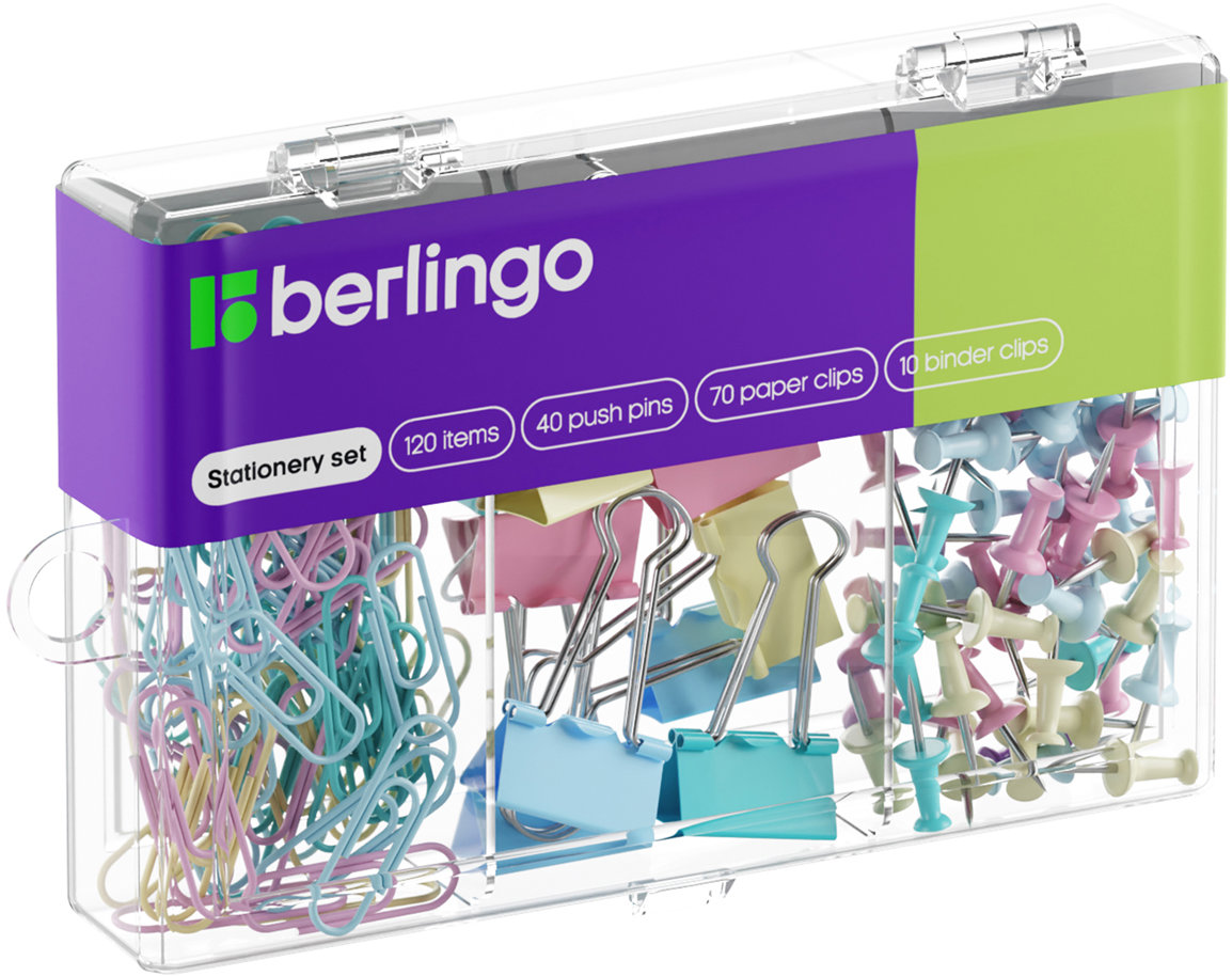 BERLINGO sada kancelářských potřeb, mix barev - balení 120 ks