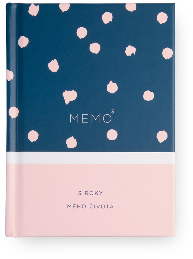 3letý deník MEMO3, pudrově růžová