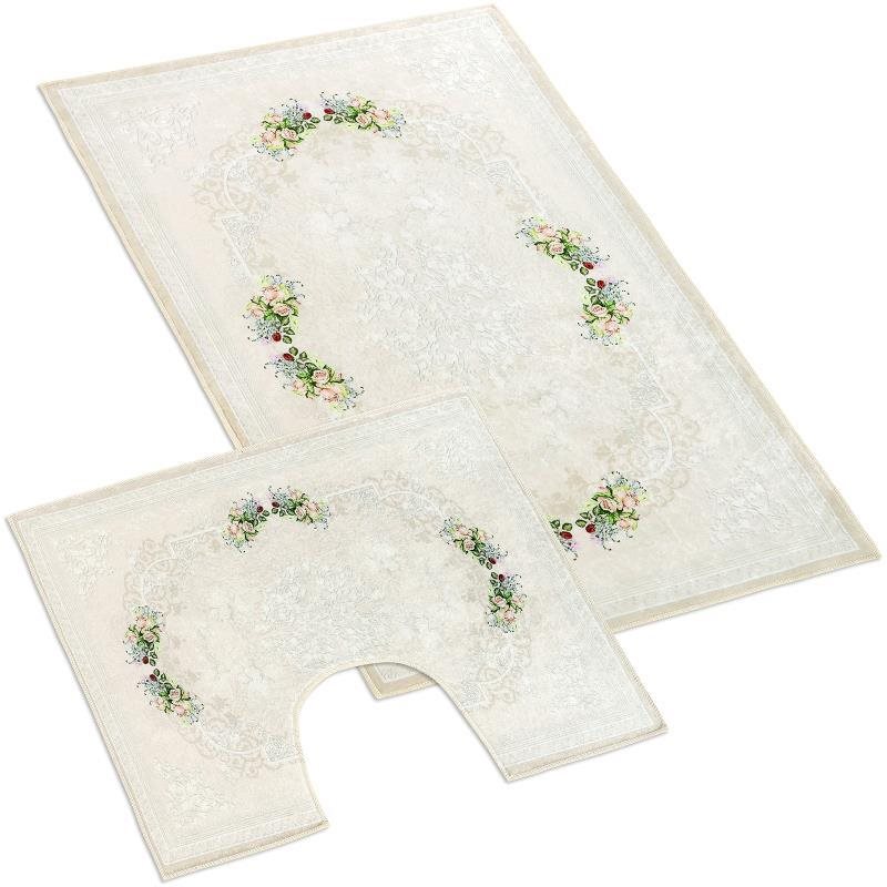 BELLATEX s.r.o. Koupelnová sada - 3D tisk 60×100+60×50 850/047 růžičky