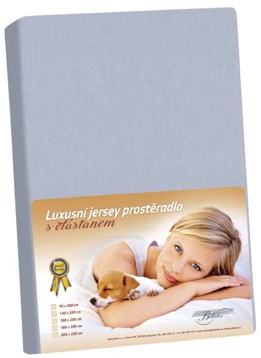 BELLATEX KL7 Prostěradlo Jersey s elastanem 120 × 200, světle šedé