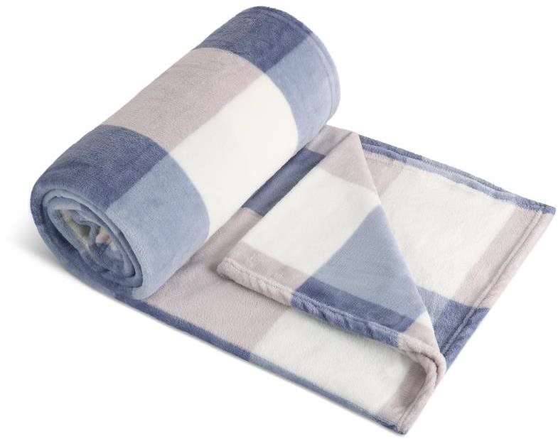 BELLATEX Kemping plus 7700/020 150×200 modrá kostka