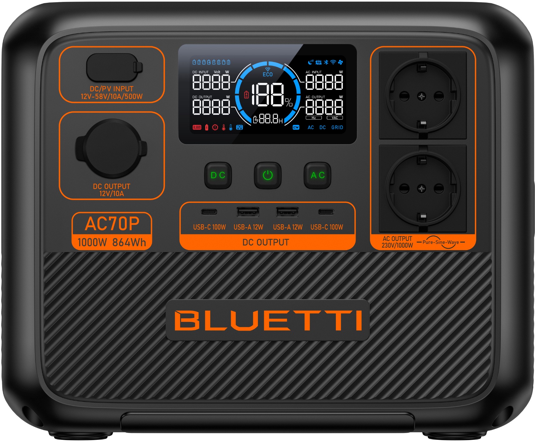 Bluetti Portable Power Station AC70P - 864Wh