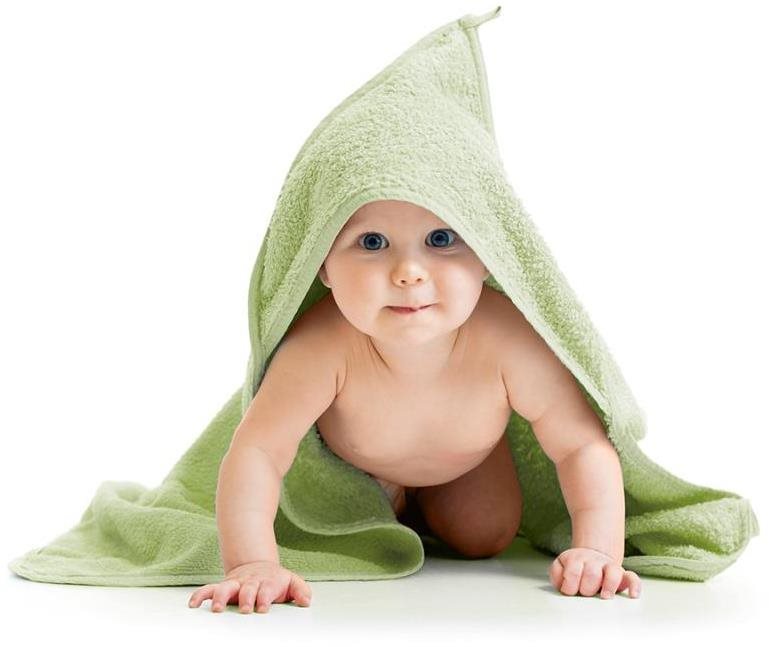 Bellatex Froté osuška s kapuckou - 80 × 80 cm - světle zelená