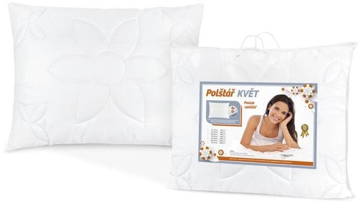 Bellatex Polštář KVĚT - 70 × 80 cm (výplň 800g) - bílá