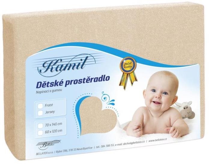 Bellatex Dětské jersey - 60 × 120 cm - světle béžová