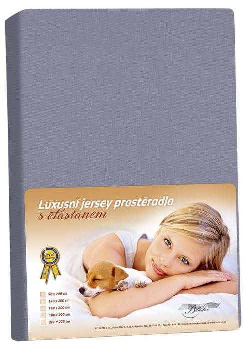 Bellatex Jersey s elastanem - 160 × 200 cm - tmavě šedá