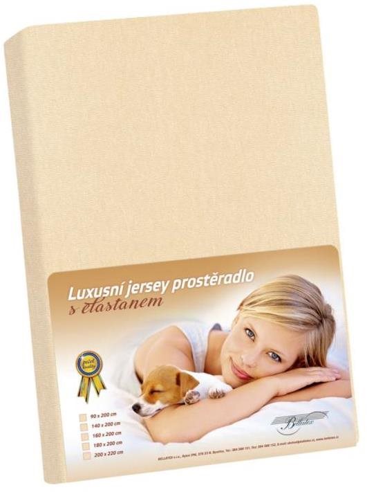 Bellatex Jersey s elastanem - 180 × 200 cm - béžová