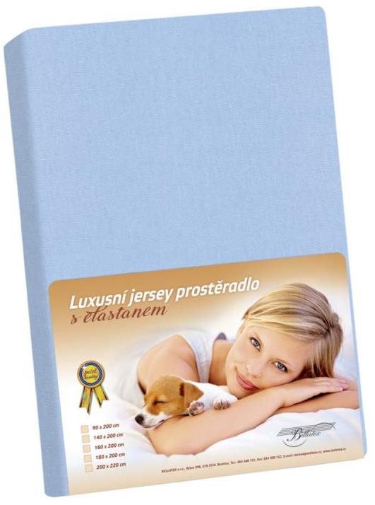 Bellatex Jersey s elastanem - 180 × 200 cm - modrá