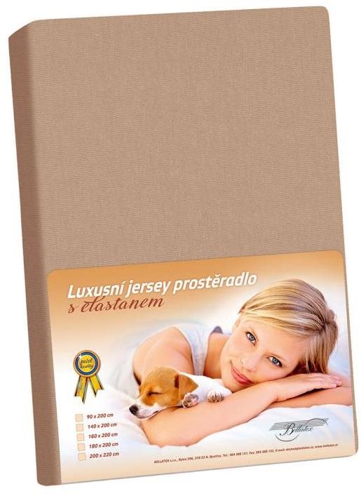 Bellatex Jersey s elastanem - 90 × 200 cm - kávová