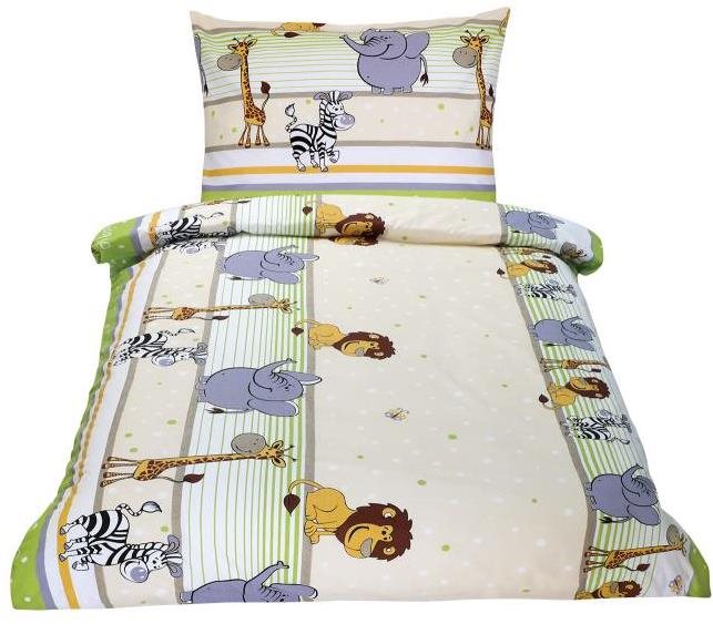Bellatex Bavlněné Junior - 140 × 200, 70 × 90 cm - safari zelené