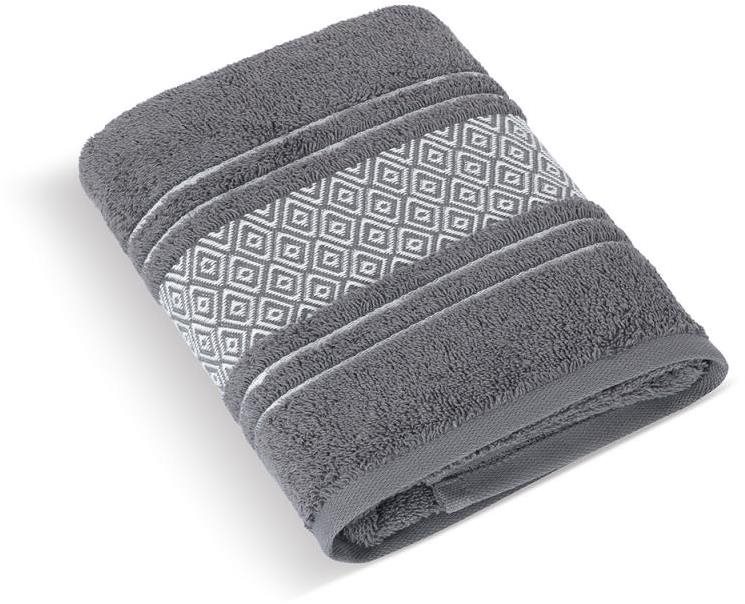 Bellatex Froté Mozaika - Osuška 124/044 - 70 × 140 cm - tm. šedá