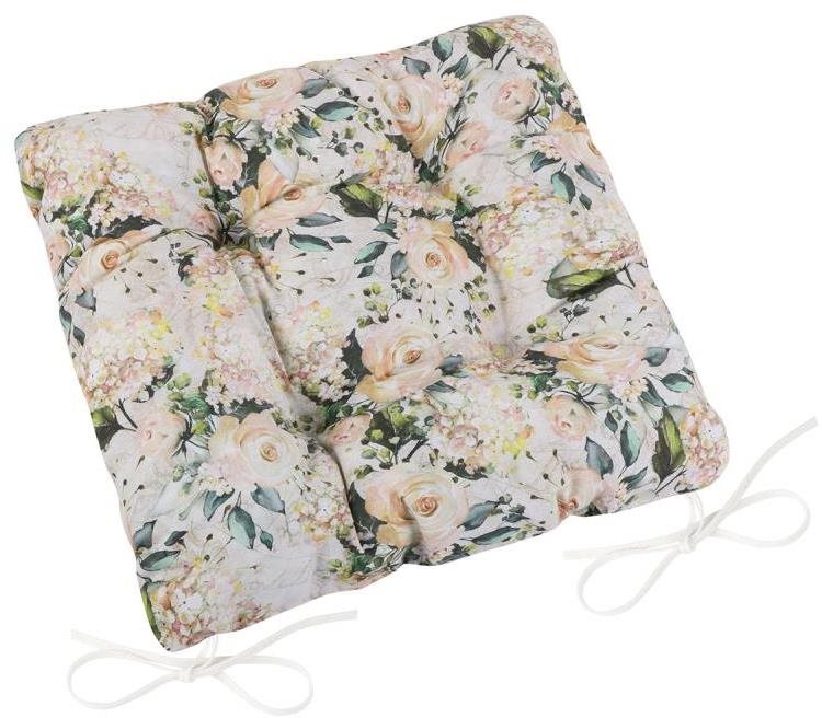 Bellatex EMA prošívaný - 40 × 40 cm, prošívaný - vanilková růže