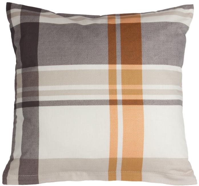 Bellatex Bavlněný - 40 × 40 cm - šedooranžové káro