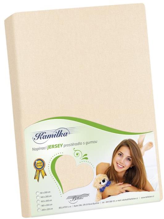 BELLATEX J6 Prostěradlo Jersey 160 × 200 cm, smetanové