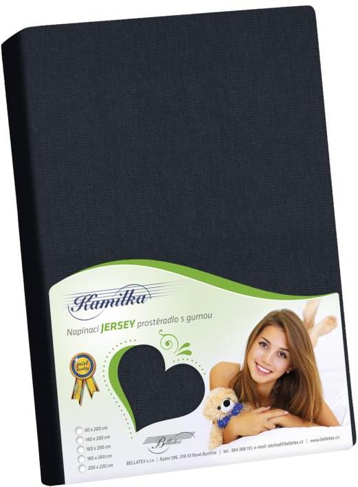 BELLATEX J6 Prostěradlo Jersey 160 × 200 cm, černé