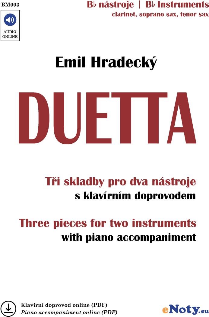 Duetta - Emil Hradecký + Audio Online / Bb hlas - skladby pro dva nástroje a klavír (PDF)