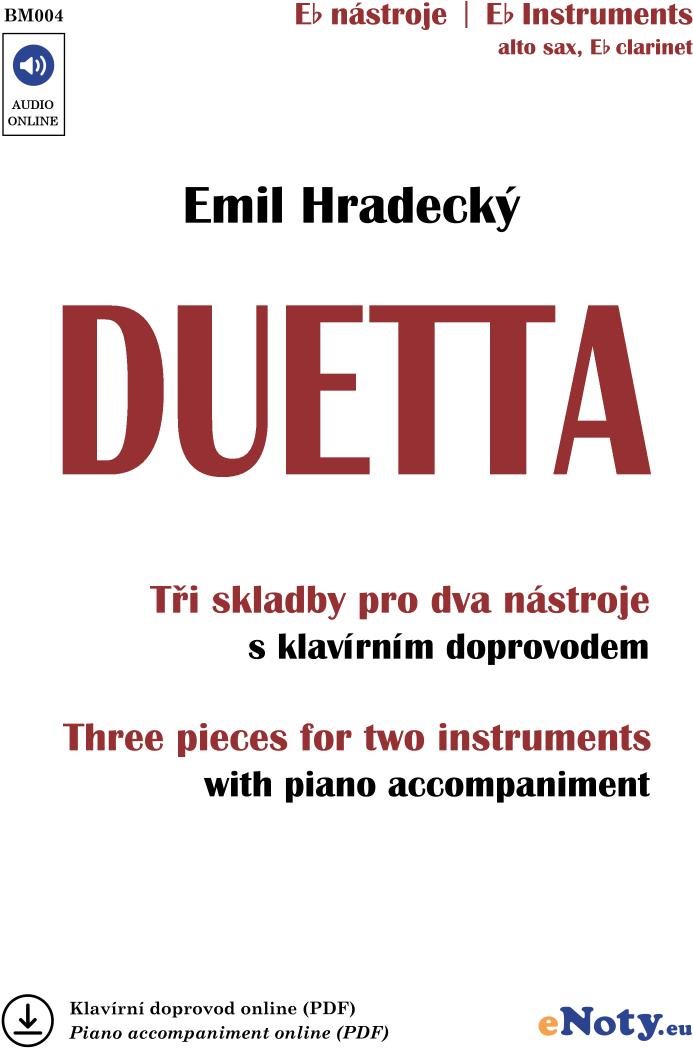 Duetta - Emil Hradecký + Audio Online / Eb hlas - skladby pro dva nástroje stejného ladění a klavír