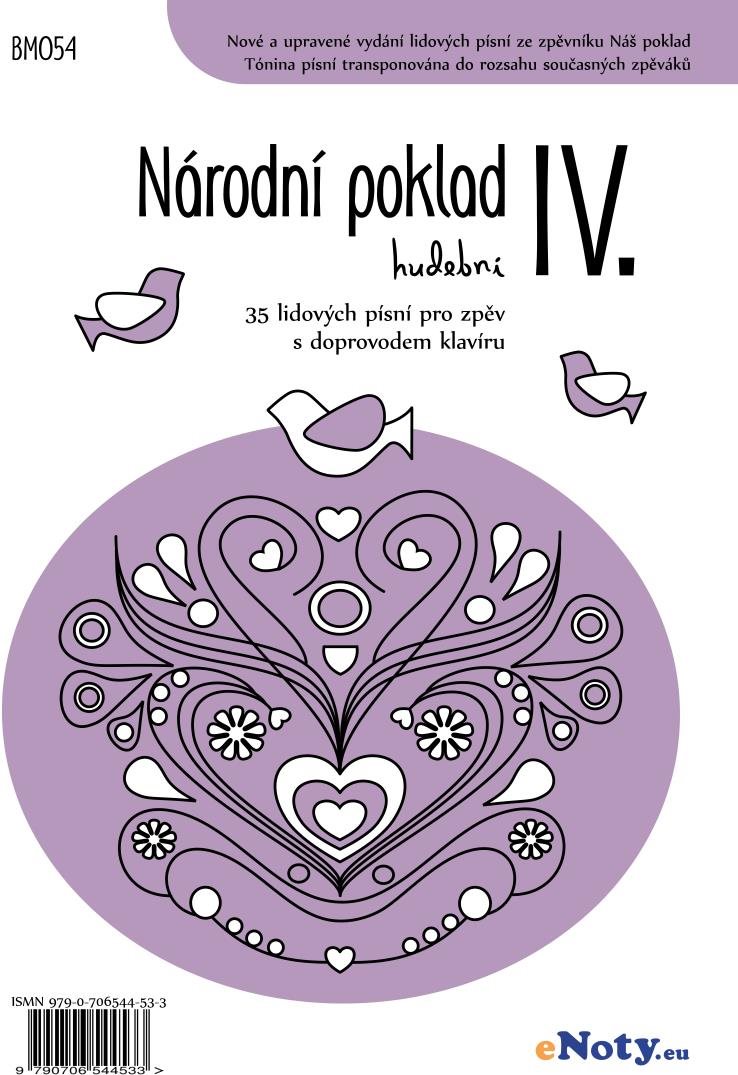 Národní poklad hudební IV. - 35 lidových písní pro zpěv a klavír