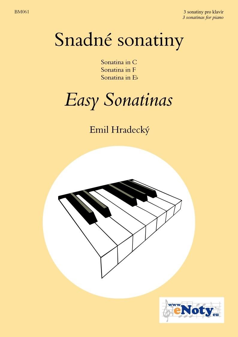 Emil Hradecký: Snadné sonatiny pro klavír
