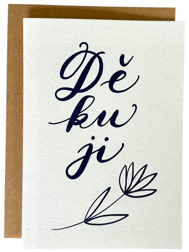 BE NICE EKO přání Děkuji modré