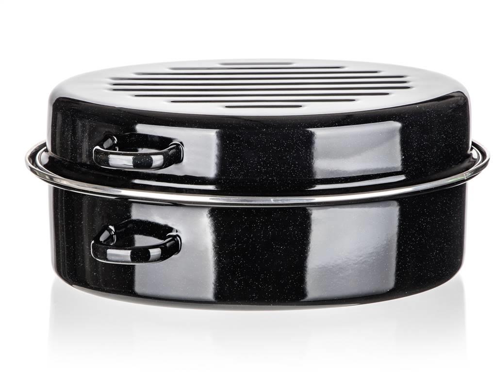 BANQUET CULINARIA Black Pekáč oválný smaltovaný 38 cm 2 díly
