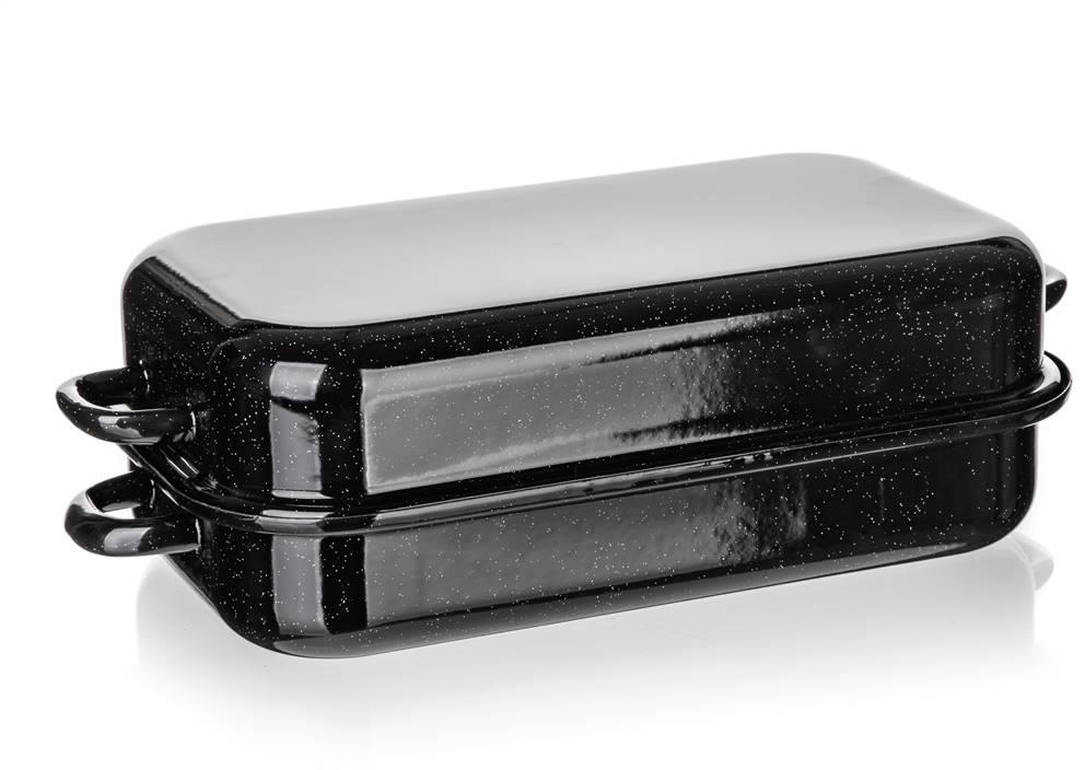 BANQUET CULINARIA Black Pekáč 35 cm hranatý smaltovaný 2 díly