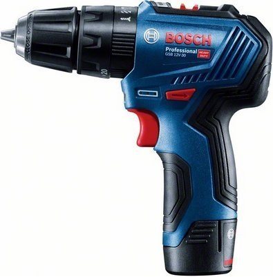 BOSCH Professional Vrtačka AKU s příklepem GSB 12V-30 0.601.9G9.100, kufr (2 × 2 Ah)