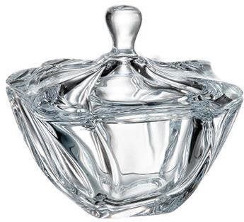 Bohemia Crystal Dóza s víčkem Neptune 190mm