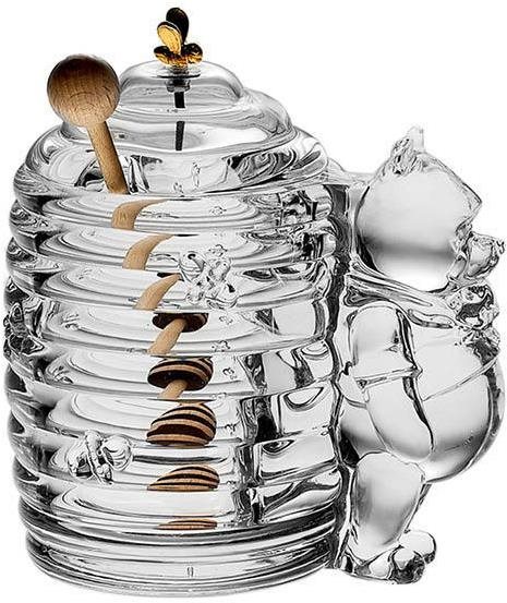Bohemia Crystal Dóza na med Medvídek 150mm