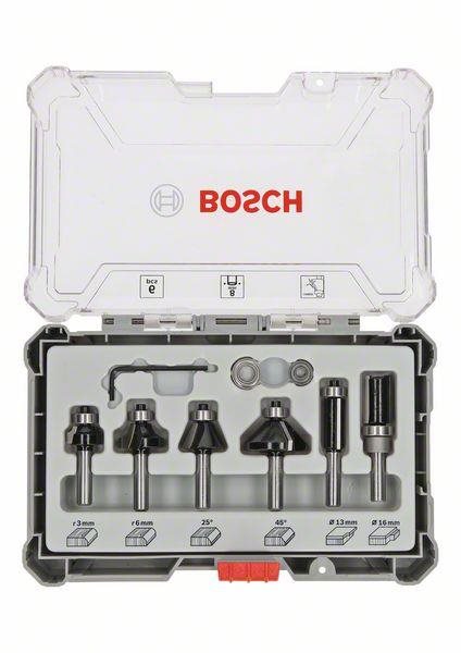 BOSCH Sada fréz s 8mm vřetenem Trim&Edging 2.607.017.469