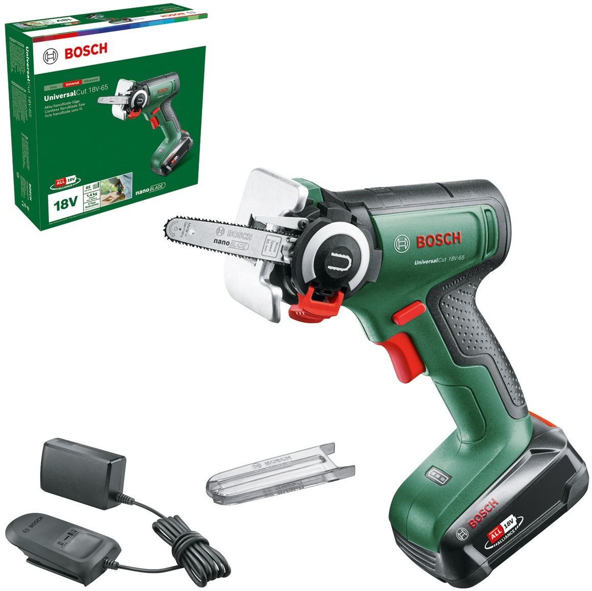 BOSCH Řetězová pila jednoruční AKU UniversalCut 18V-65 0.603.3D5.202 (1 × 2,5 Ah)