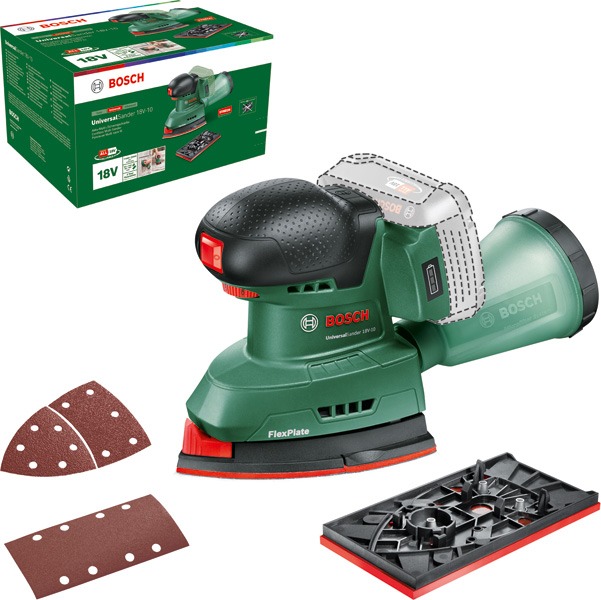 BOSCH Vibrační bruska AKU UniversalSander 18V-10 0.603.3E3.100 (bez AKU)