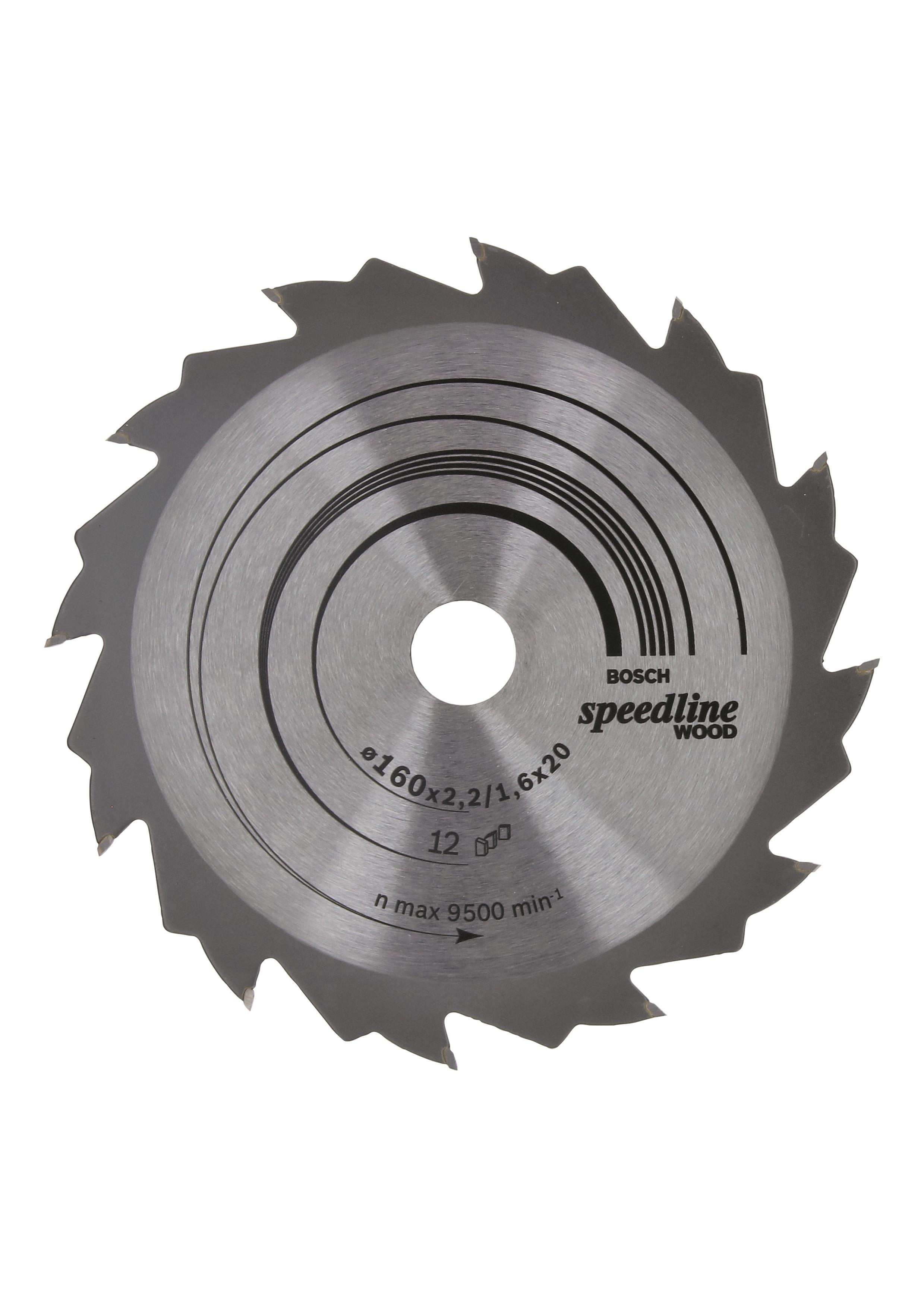 BOSCH Pilový kotouč Speedline Wood 160 × 20 × 2,2 mm, 12 2.608.640.786