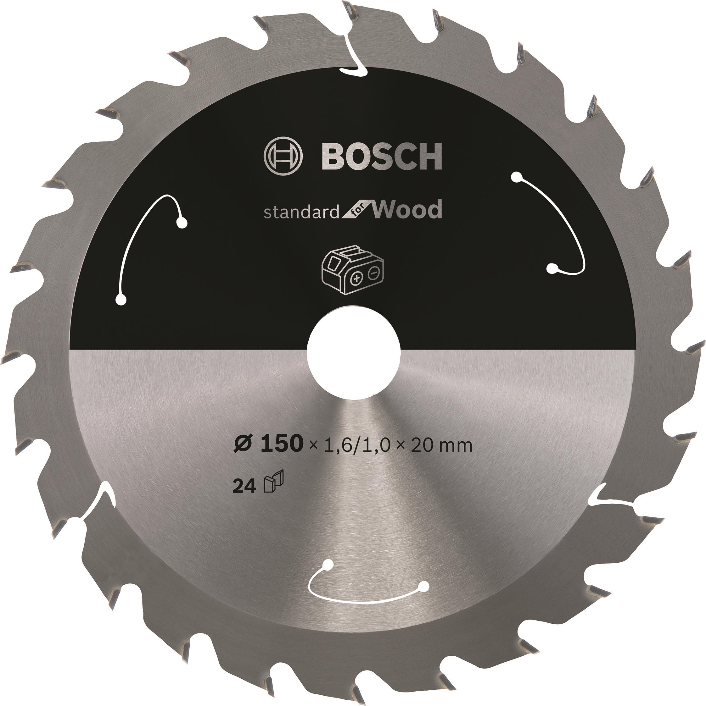 BOSCH Pilový kotouč Standard for Wood pro akumulátorové pily 150 × 1,6/1 × 20 T24 2.608.837.674