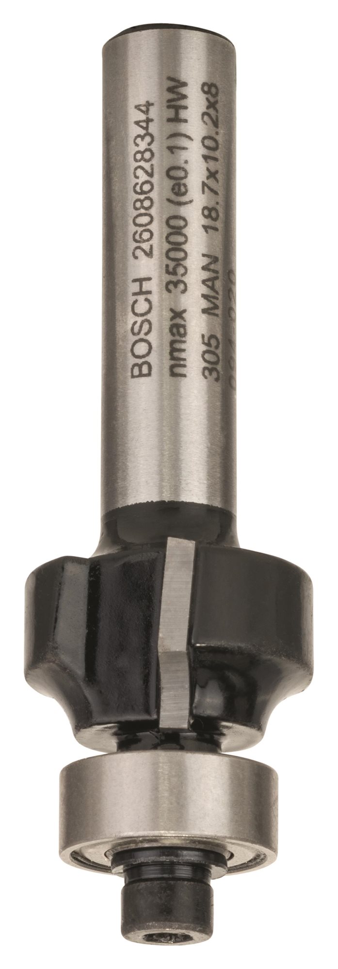 BOSCH fréza, 8 mm, R1 3 mm, L 10,2 mm, G 53 mm 2.608.628.344