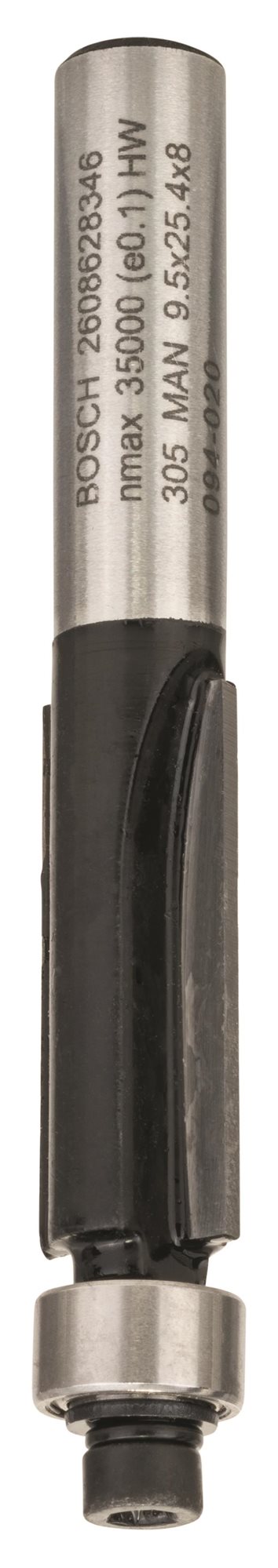 BOSCH Zarovnávací fréza, 8 mm, D1 9,5 mm, L 25,4 mm, G 68 mm 2.608.628.346