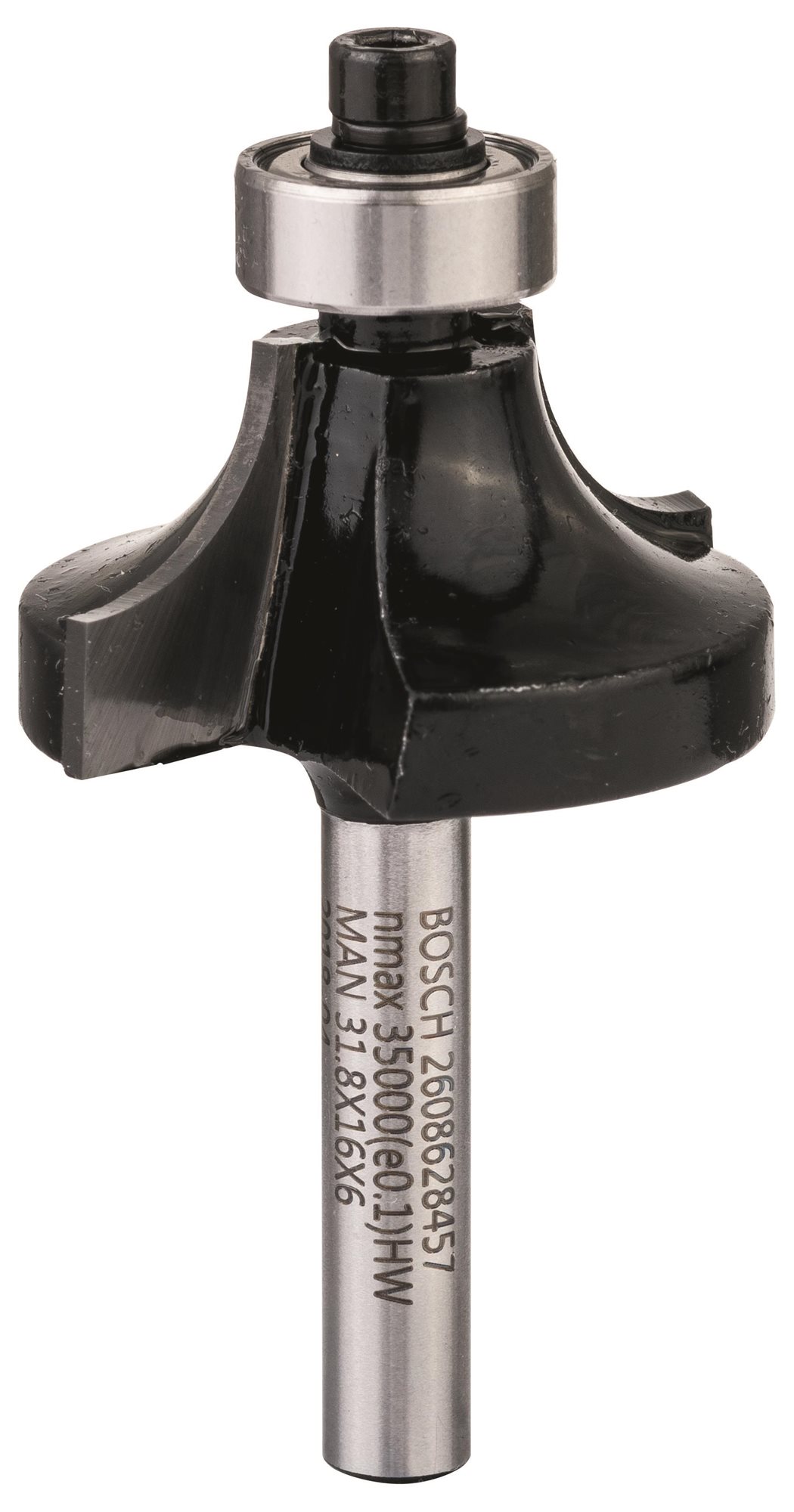 BOSCH Zaoblovací fréza, 6 mm, R1 9,5 mm, D 31,8 mm, L 16,2 mm, G 57 mm 2.608.628.457