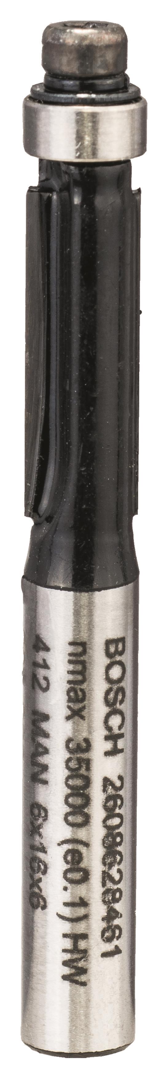 BOSCH Zarovnávací fréza, 6 mm, D1 6,35 mm, L 16,1 mm, G 54 mm 2.608.628.461