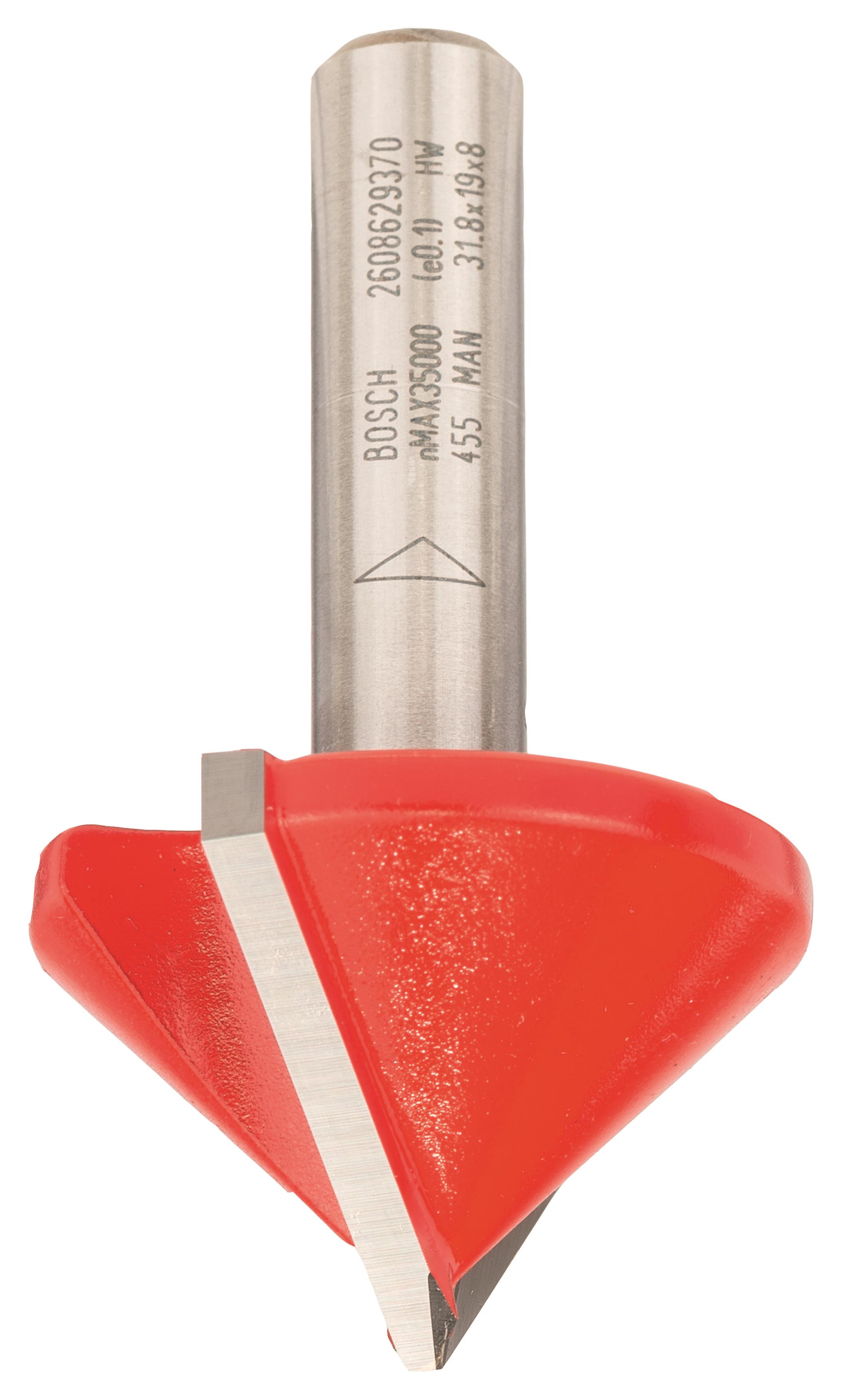 BOSCH fréza tvaru V, Expert for Wood, 8 mm, D 31,8 mm, L 19 mm, G 51 mm, G 90° 2.608.629.370