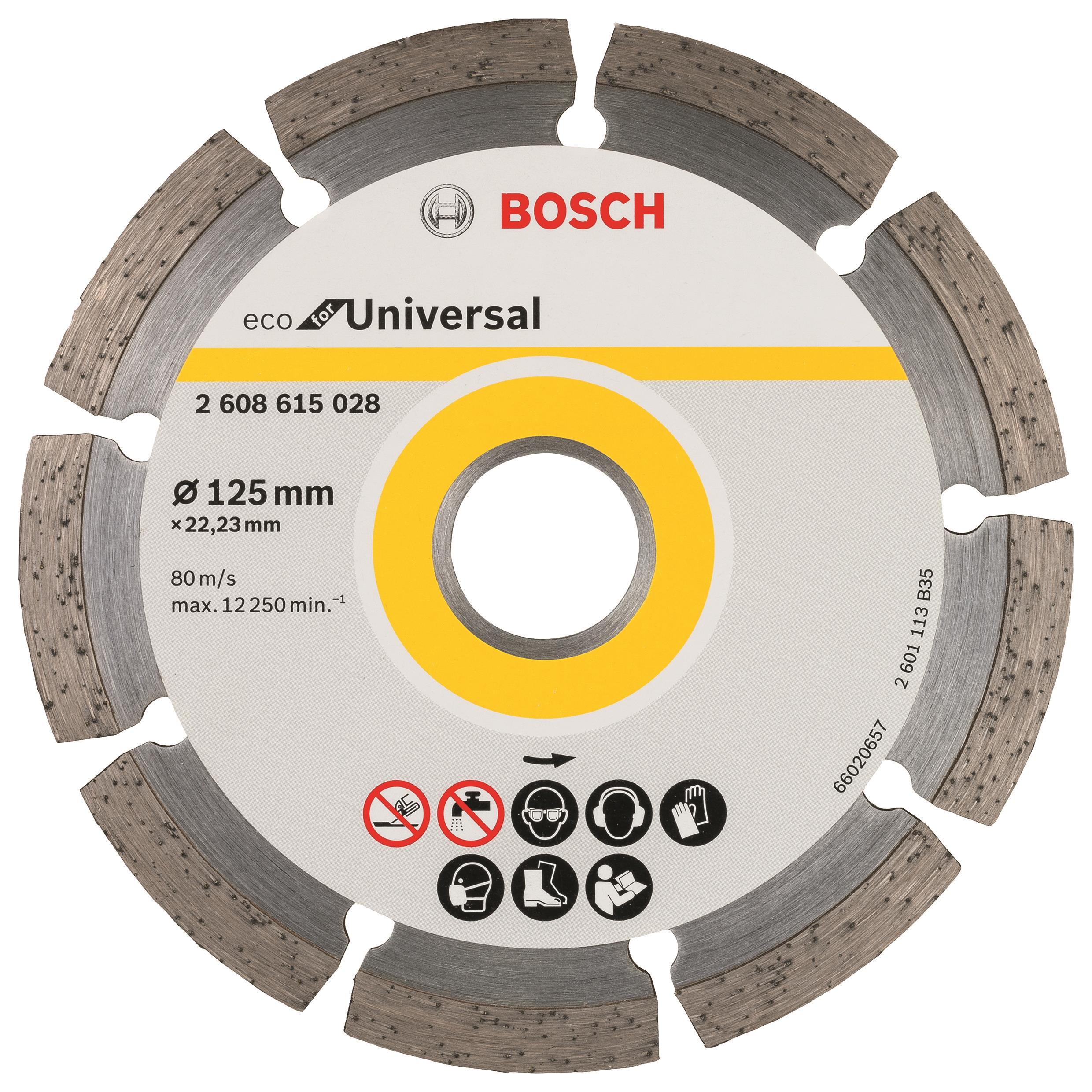 BOSCH Diamantový dělicí kotouč ECO For Universal 125 × 22,23 × 2,0 × 7 mm 2.608.615.041