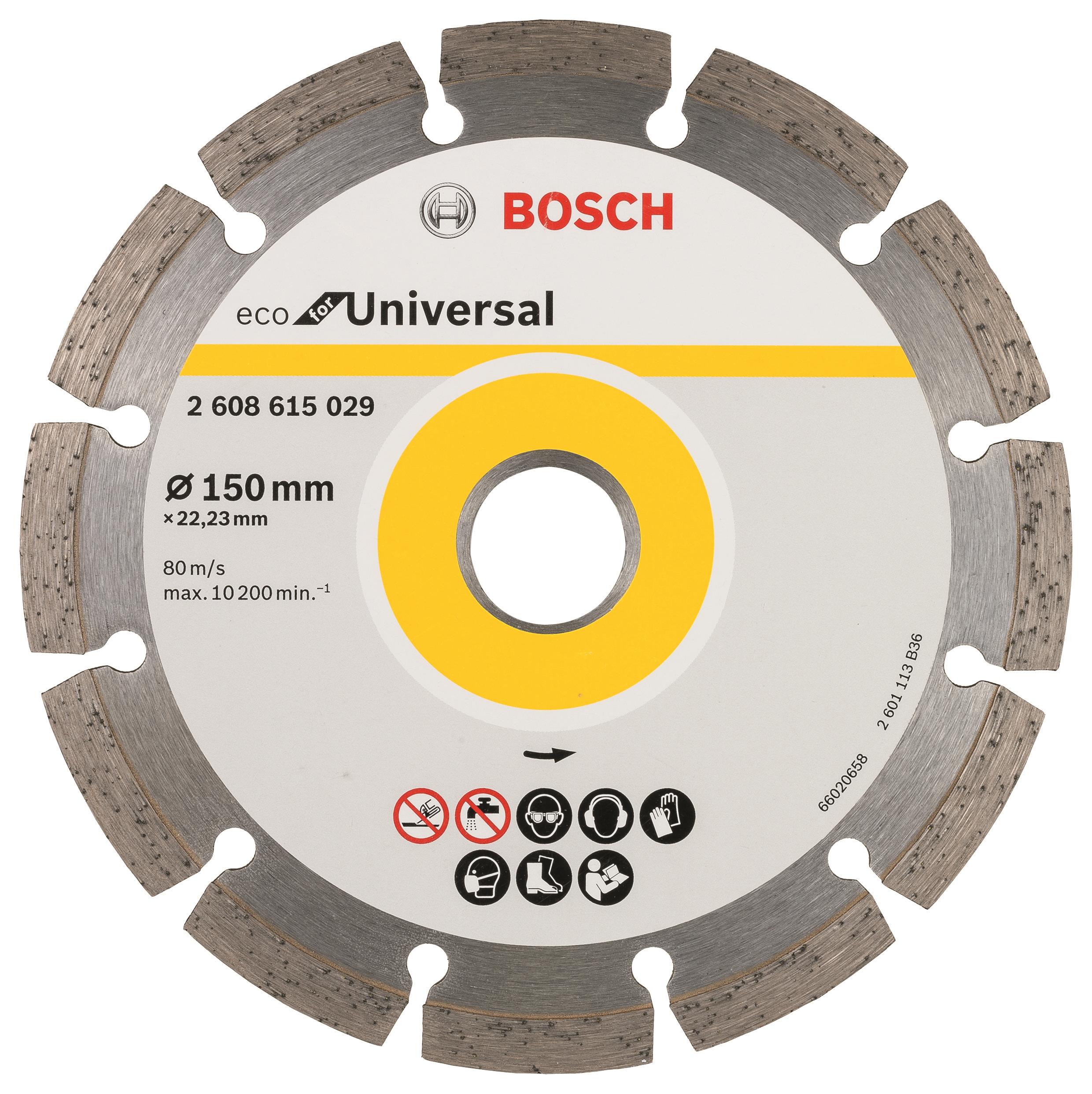 BOSCH Diamantový dělicí kotouč ECO For Universal 150 × 22,23 × 2,1 × 7 mm 2.608.615.042