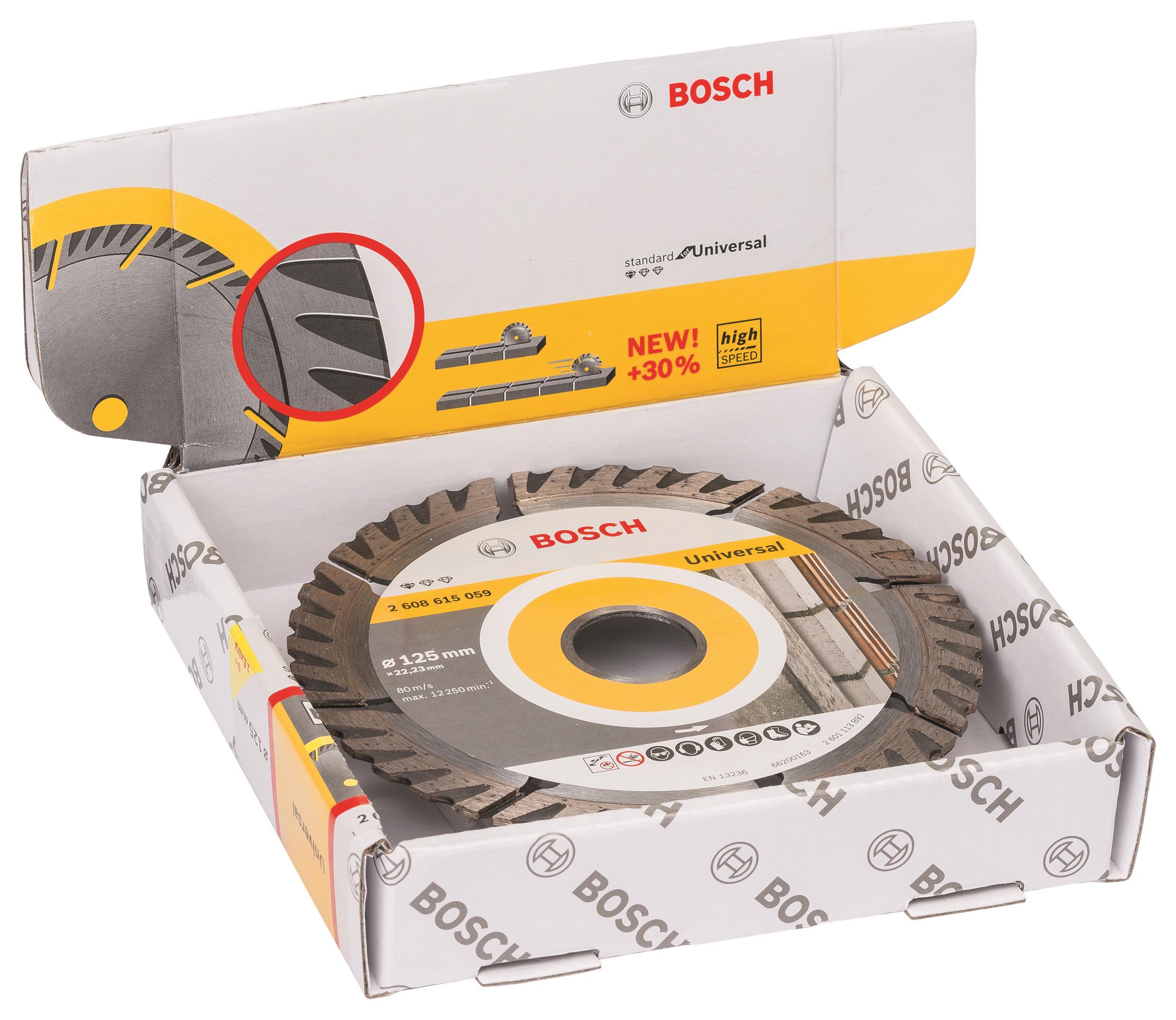 BOSCH Diamantový dělicí kotouč Standard for Universal 125 × 22,23 (balení 10 ks) 2.608.615.060