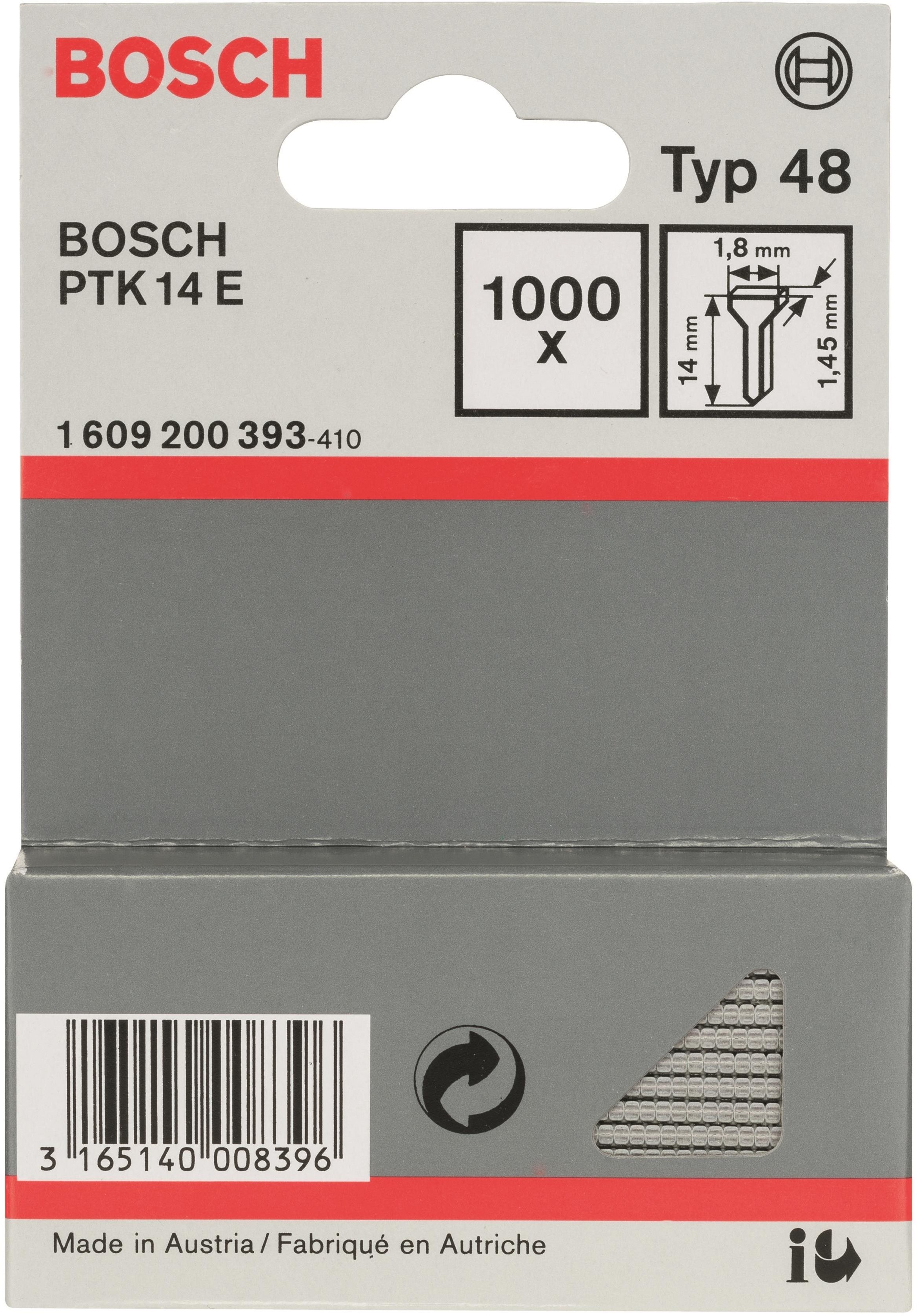 BOSCH Hřebíčky, typ 48 1,8 × 1,45 × 14 mm 1.609.200.393